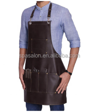 Custom Logo Hair Salon Makeup Apron - Black Barber Hairdresser Gown with Snap