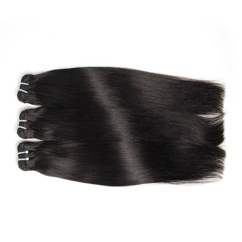 silky straight double drawn raw temple indian hair , 100% cuticle aligned raw virgin hair, double drawn hair weave distributors