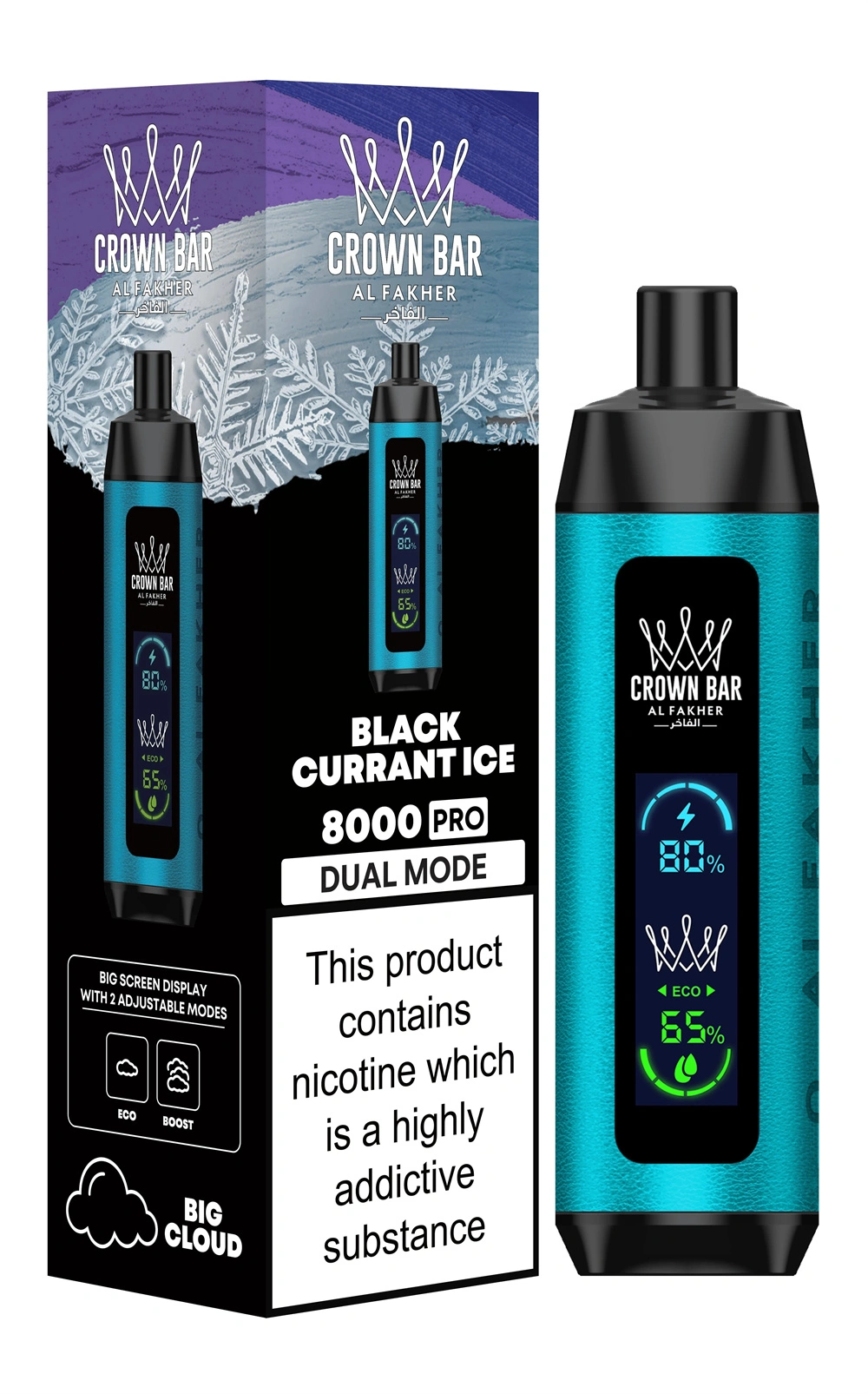 al kafir vape Al Fakher Crown Bar Hyper Max 30K Watermelon Kiwi main image 1