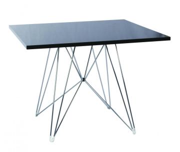 Rectangle glass TOP dining table with wire base