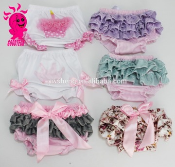 New fashion solid color PP baby bloomer,baby plastic diaper cover, baby ruffle bloomers baby girls shorts