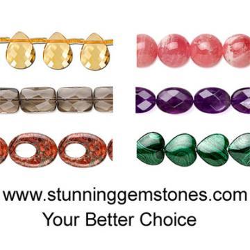 wholesale gemstone beads, semi precious stone beads and pearls www.stunninggemstones.com