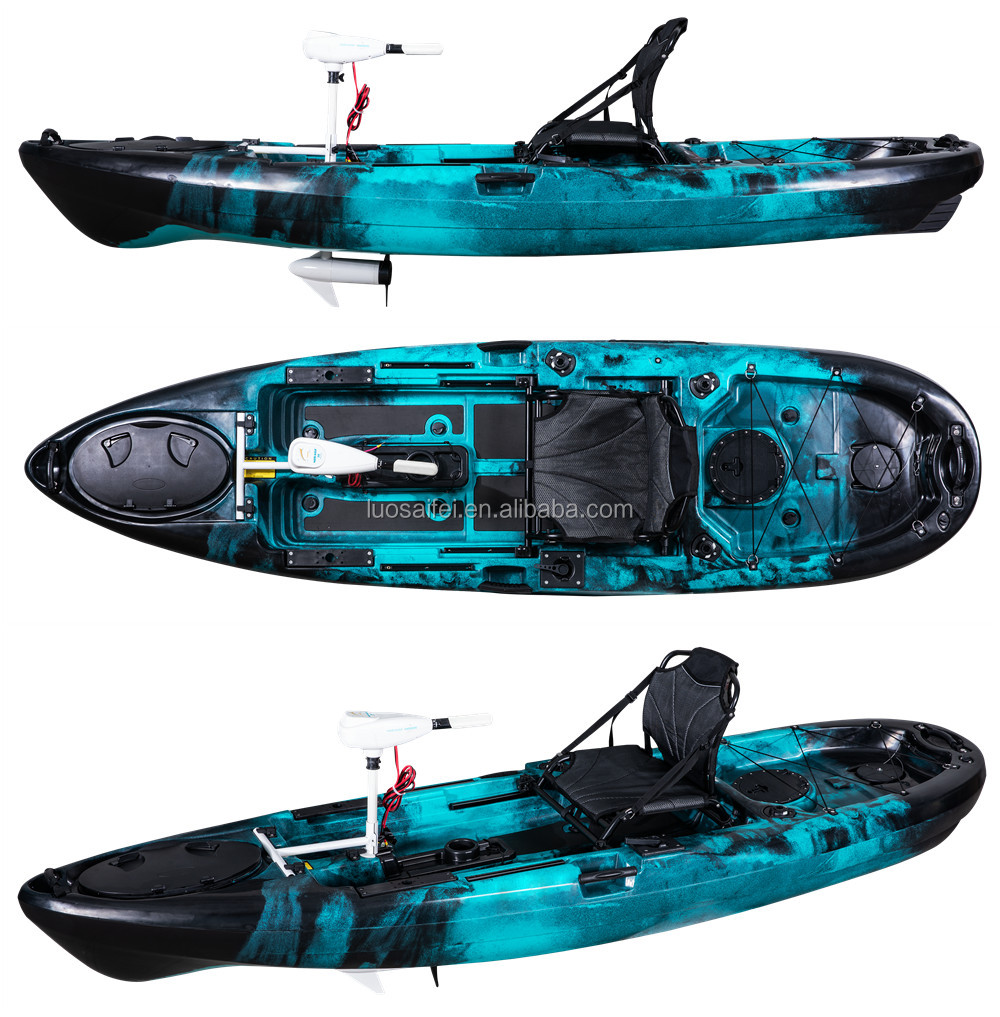 China OEM wholesale not inflatable single person sea paddle fishing kayak with aluminum frame seat for canoe pedal kayak