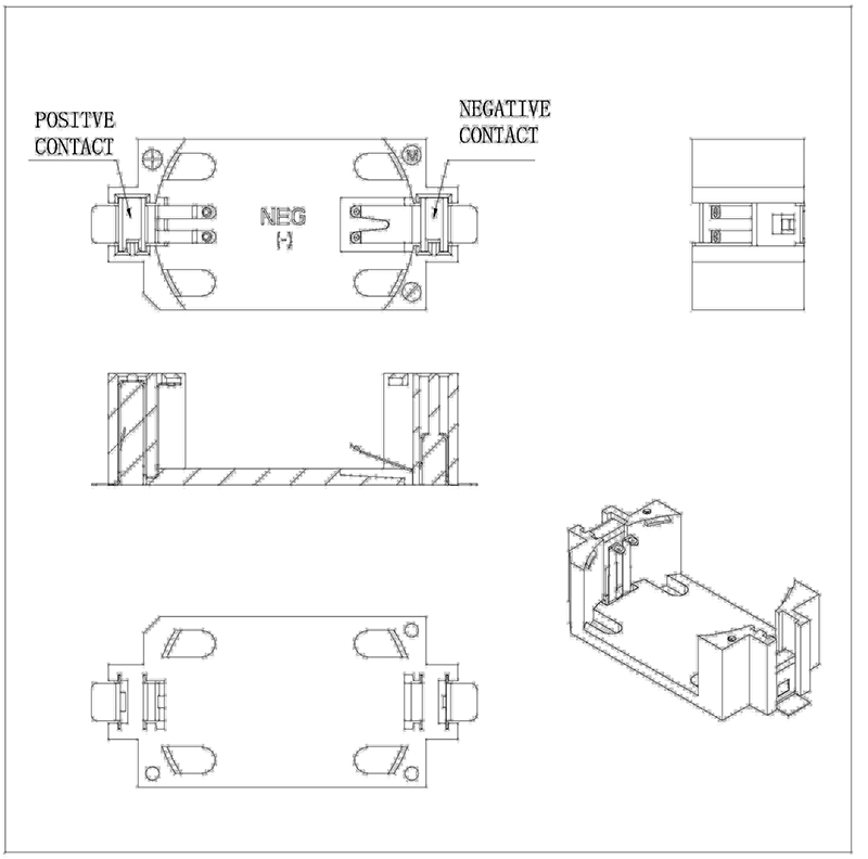 Coin Cell Holders FOR CR2477A BT-M-G0-R-CR2477A