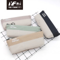 Popular simple color embroidery partysu pu pencil case