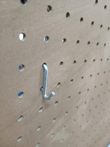 1/4" J pegboard hook