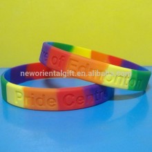 1/2 Inch Segmented Silicone Bracelets/Debossed Silicone Bracelets