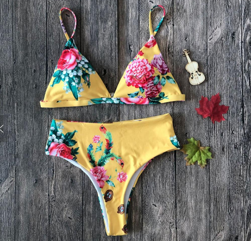 Hot Style Women Swimwear Ladies Colorful Sexy Bikini Recycled Fabric