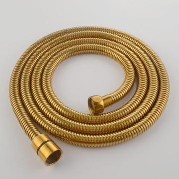 Golden Double Interlocking Anti-Rust Brass Bath Shower Hose