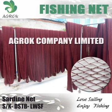 Nylon Fishing Net Pilchard Net 400MD 9Ply Brown Sardine Net Multifilament