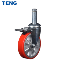 125mm Swivel Castor with Polyurethane Aluminum Core Wheel
