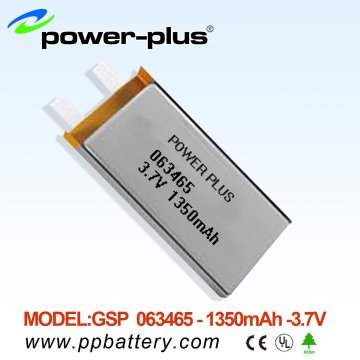 3.7v 063465/1350mah Lithium Polymer Battery /lip/li-polymer/li-polymer Battery