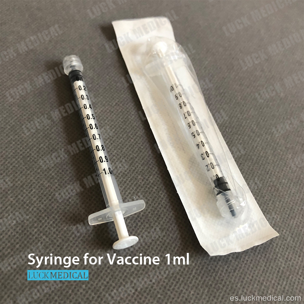 Vacuna de jeringa vacía covid 1 ml