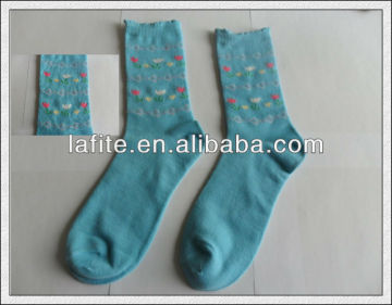 Jacquard polyester socks for women