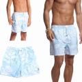 Shorts de natação masculina com impressão, confortável para desgastar, adequado para férias