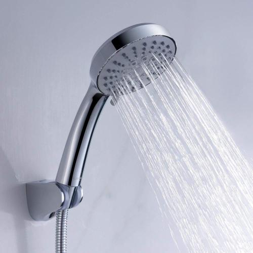 Wall mounted polished SS handheld shower head set