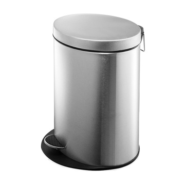 Oval Shape Metal Dustbin with PP Bucket