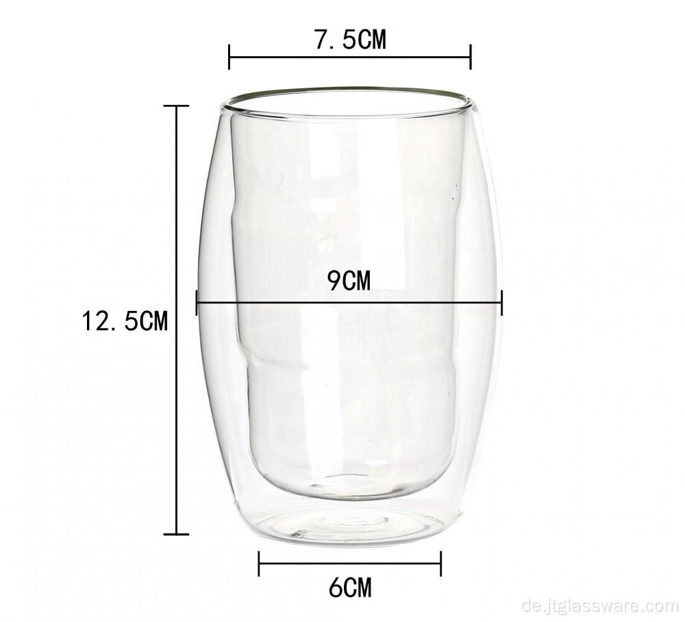 Heißer doppelwandiger Glasbecher für 2017