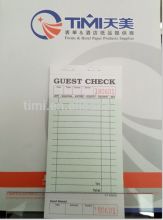G3632 1 PART BORAD PAPER GREEN COLOR GUEST CHECK for waiter/waitress