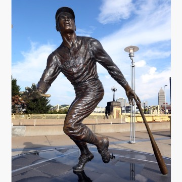 Classic Outdoor Decoration Bronze Baseball Player Statue