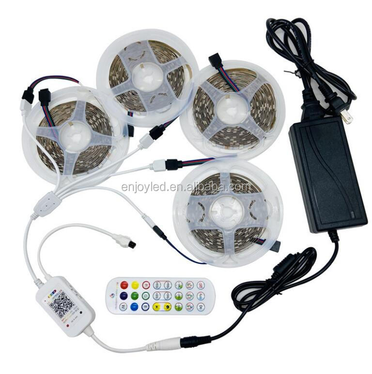 BT LED Strip Light Flexible 16.4ft 5m RGB Light Strips Music Sync Led Strip Lights Kit