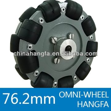 76.2mm double aluminum omni wheel / bearing rollers QL-08