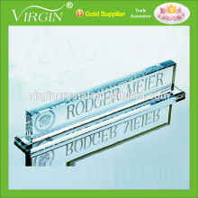 Jade crystal glass name plate for office decoration