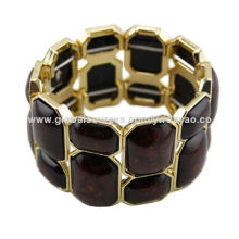 Fancy hot selling gold alloy resin bangles