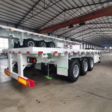 CNHTC Sinotruk 3 Axle 40ft 60 Tons Custom Flat-Bed Container Semi-Trailer
