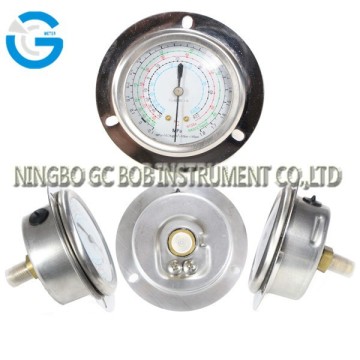 High quality stainless steel brass internal refrigerant gauge