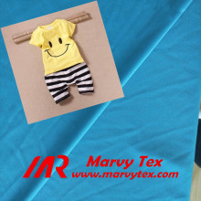 Plain Style kids wear fabric 100% cotton knit interlock fabric