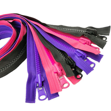 Plastic Resin Reversible Zipper for Clothes