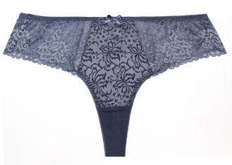 Jacquard Satin Floral T Back thongs for women , Ladies Thon