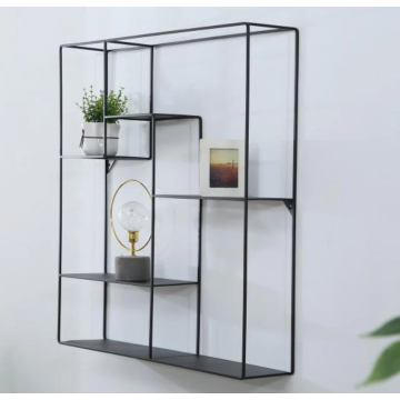 Durable metal wall-mounted bookshelf indoor