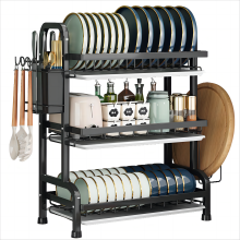 Dry Mildewproof Kitchenware Storage Shelf: Durable Metal Dish Drying Rack