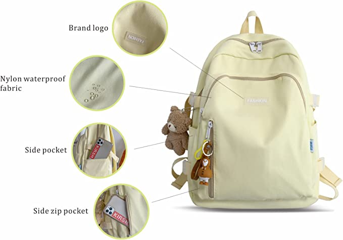 Girls Aesthetic Backpacks Lightweight Simple Travel Daypack