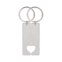 Custom Stainless Steel Lover Keychain with Engraved Logo