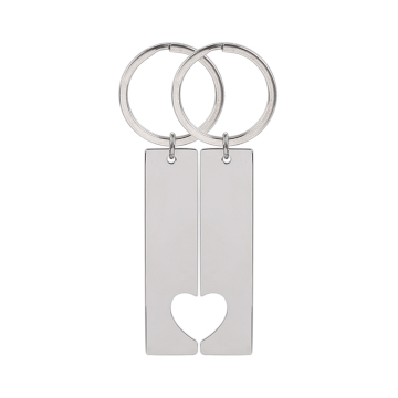Custom Stainless Steel Lover Keychain with Engraved Logo