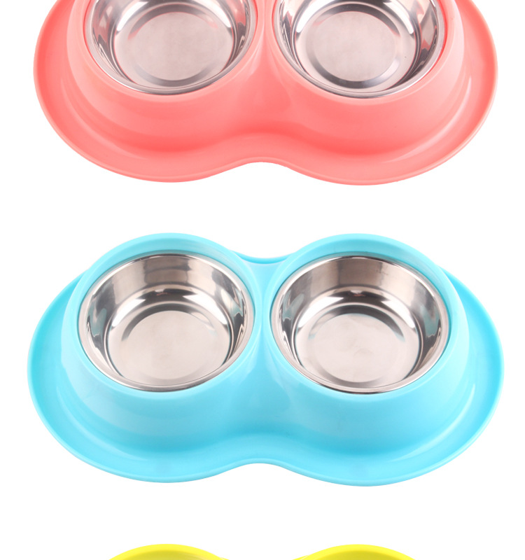 stainless steel leak-proof anti-ant insect eating cat food bowl non-slip utensils Pet dog bowl