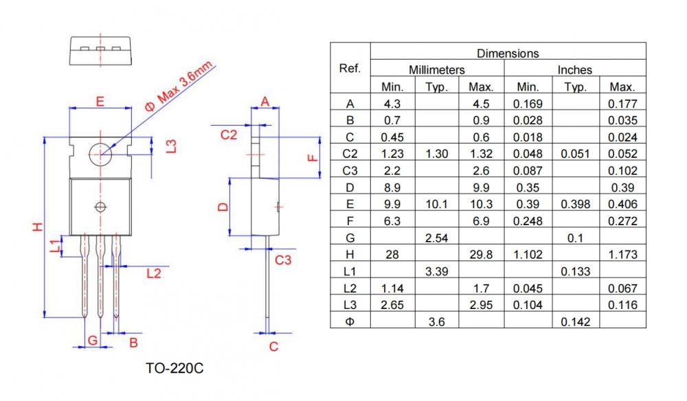 600V BT139-600E 16A Triac with low holding and latching current