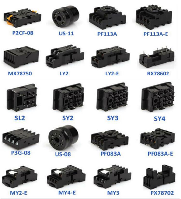 SAIP/SAIPWELL New Product 5 Pin Relay Socket General Auto My4 Relay Socket