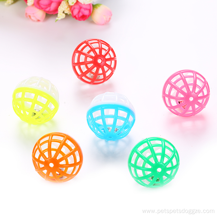 hollow Pinstripe Plastic Bell ball cat toys