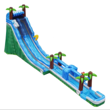 Custom Tropical 27ft Giant Inflatable Waterslide with Pool & Blowers - Factory Direct