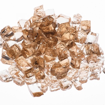 Copper Reflective Fire Pit Glass Beads - Fire Glass Cubes for Fire Pits