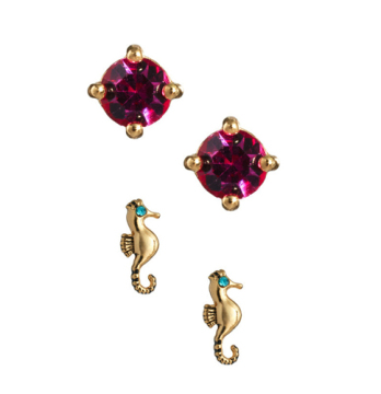 Diamond cute gold stud earrings for girls9