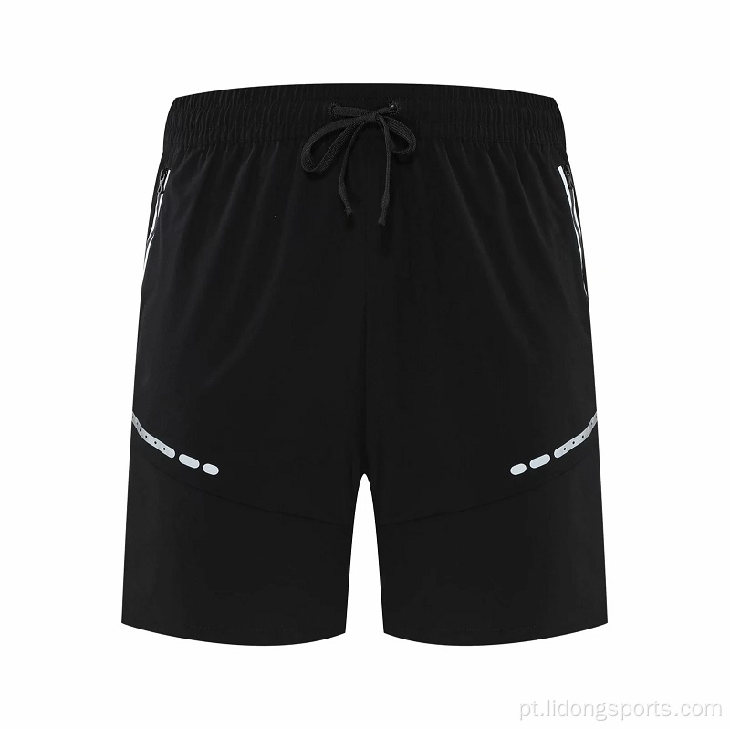 Shorts esportivos de ginástica masculina respirável