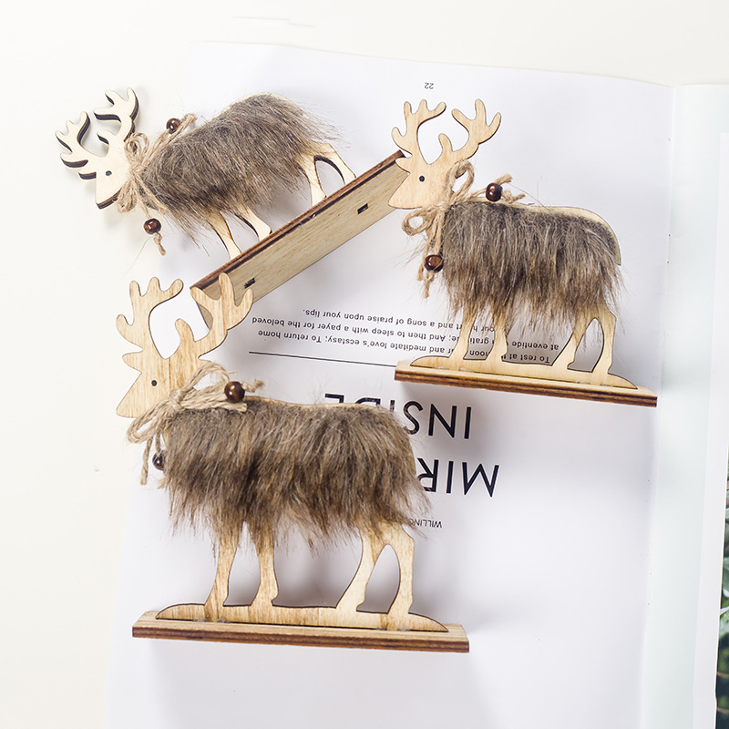 DIY Creative Small Hollow Christmas Wooden Ornaments For Home Christmas Party Ornament Decorations Kids Gift Supplies