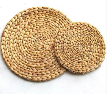 Handmade Water Hyacinth Woven Natural Round Table Mat