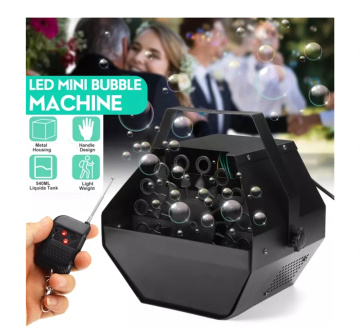 Wireless Remote LED Bubble Smoke Machine for DJ Parties