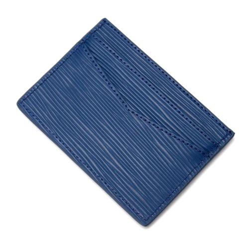 Blue Epi pattern Free Customization Slim card holder